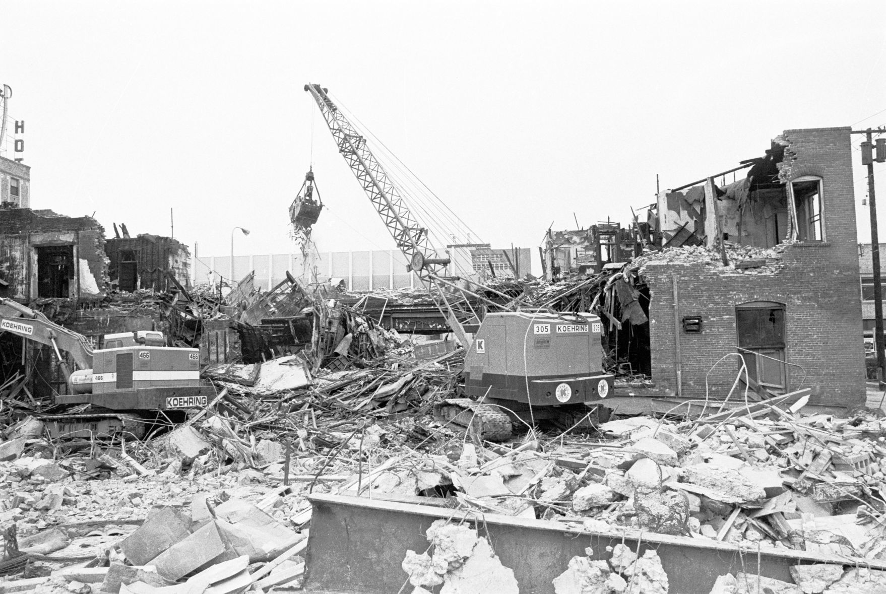 Apple Tree Mall demolition, February 17, 1976